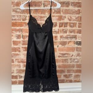 Rossi di Sera Black Lace Slip Dress